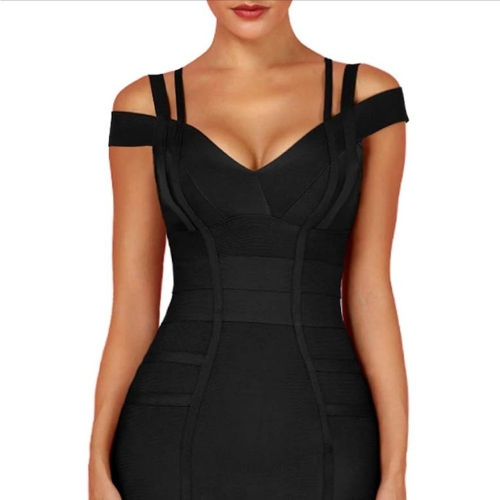 Y2K 90s Club Pleated Coquette Bodycon Bandage Curve hugging Pencil Dress M